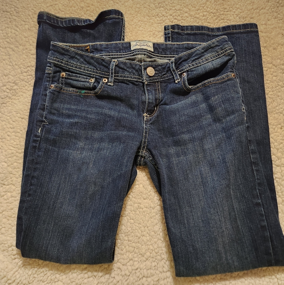 Aeropastle Womens Chelsea Bootcut Jeans 7/8 Short